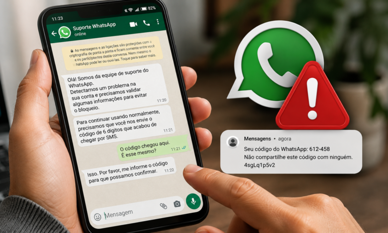 Golpe do falso suporte no WhatsApp